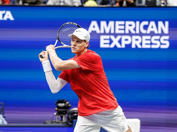Jannik Sinner - Francisco Comesana practice, US Open, August 21, 2025
